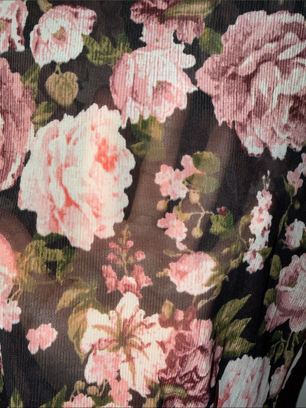 Charlotte Russe Black Floral Long Sleeve Bodycon Dress - Picture 2 of 4
